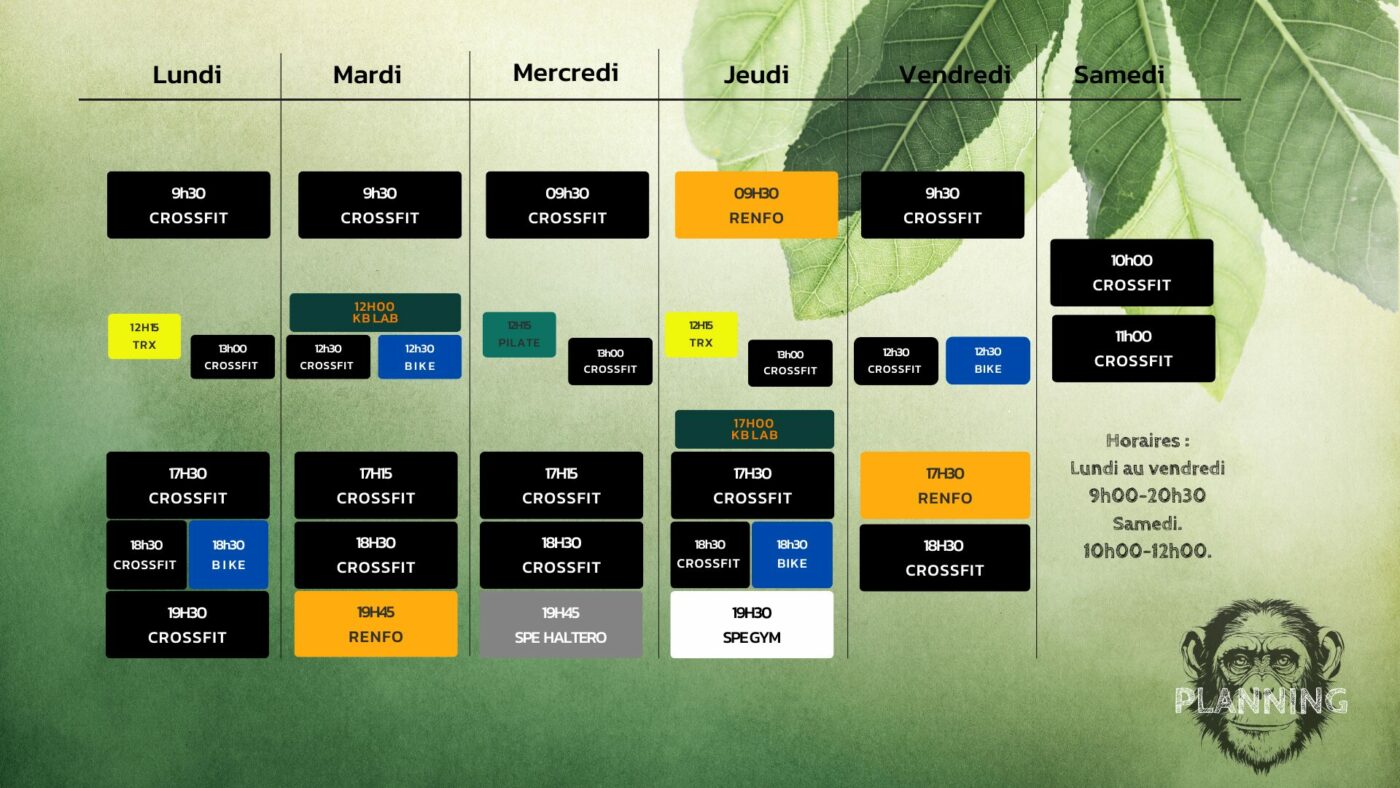 planning de crossfit lab